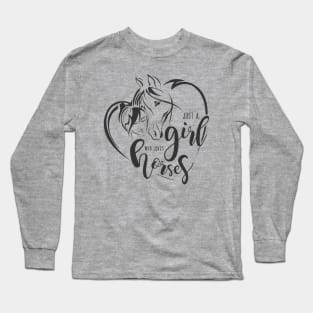 Just A Girl Who Loves Horses by Farm n' Fancy Long Sleeve T-Shirt